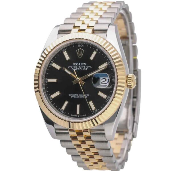 Datejust 41 Yellow Black Dial and Gold Oyster Swiss Made 5A - Code: SWS0511