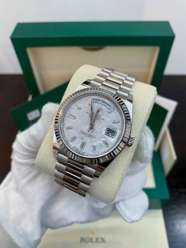 Day-Date 40 Meteorite Baguette Dial Swiss Made 6A - Code: VSF62