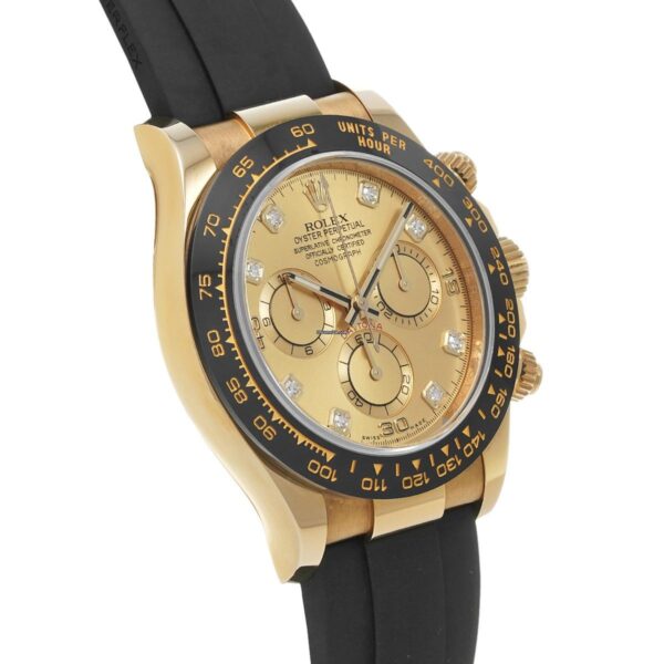 Cosmograph Daytona 116518LNG Yellow Gold Champagne Dial Diamonds - Image 3