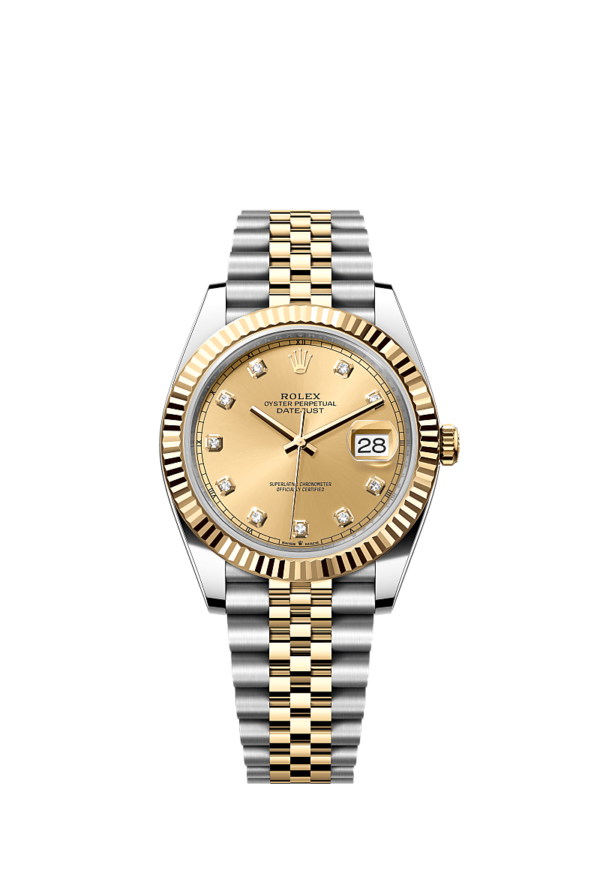 Datejust 41mm Steel and Yellow Gold 126333 Champagne Diamond Jubilee